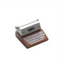 1pc Creative Mini Wooden Typewriter Clip, With QWERTY Layout And Numbered Keys - Functional Desktop Organizer, Multipurpose Office Desk Decor Photo Holder, Room Decor, Home Decor, Desk Decor, Birthday Decor, Suitable For Memo Clips, Business Card Holders, Letter Clips, Name Card Boxes, Desk Accessories, Desk Ornaments, Room Ornaments, Desk Decorations, Office Desk Supplies - Multicolor - View 5