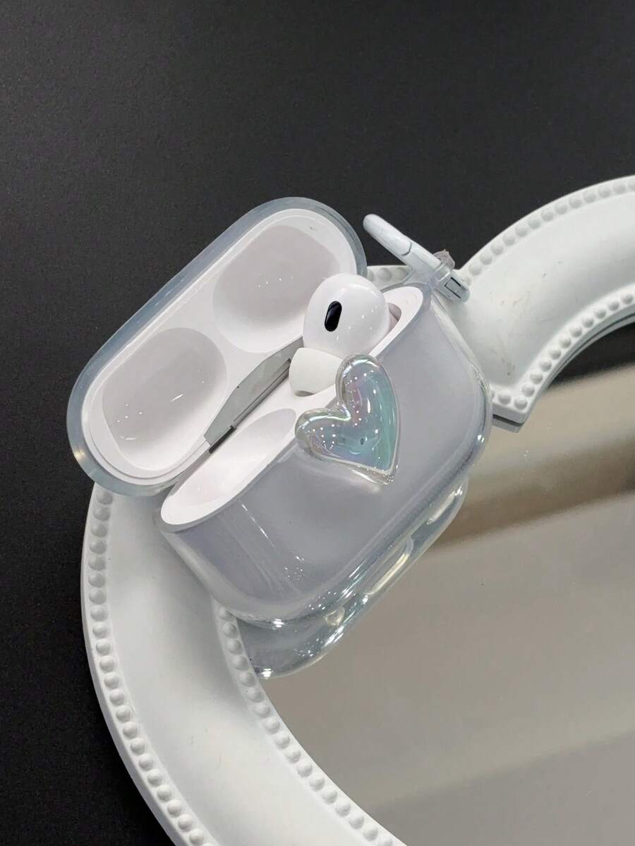 3D Stereo Double Heart Shaped Earphone Protective Case, Compatible With Apple Earphones, Romantic Gift For Valentine's Day, Girlfriend Or Best Friend