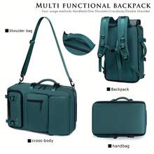 Mochila de viaje para mujer, mochila personal de gran capacidad, mochila aprobada por aerolíneas con compartimento para zapatos, mochila para portátil de 17 pulgadas, bolsa de trabajo, gimnasio y fin de semana, convertible a mochila y bolso de hombro - azul real - Ver 7
