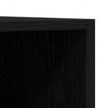 vidaXL Mueble de vinilo marrón negro 84,5 x 38 x 89 cm madera de ingeniería - Negro - Ver 5