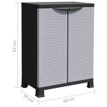 Armoire vidaXL en plastique 68x39x92 cm - Gris - Voir 9