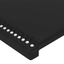 vidaXL Tête de lit con oreilles Nero 203x23x118/128 cm Similicuir - nero - Visualizzare 5