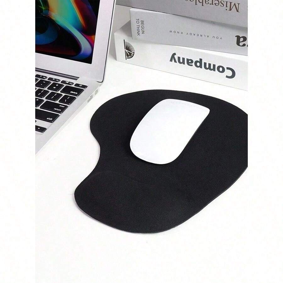 1pc Cute Cartoon Sheep Shaped Silicone Mouse Pad With Wrist Support And 3d Effect Back To School Gaming Mouse Pad - màu đen - Xem 1