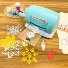 1 Set Blue Die Cutting Machine & 1pc Die Cutting Machine With 2pcs Cutting Pads, Craft Embossing Machine With Foldable Expandable Platform, Paper Cutting Machine - Blue - View 5