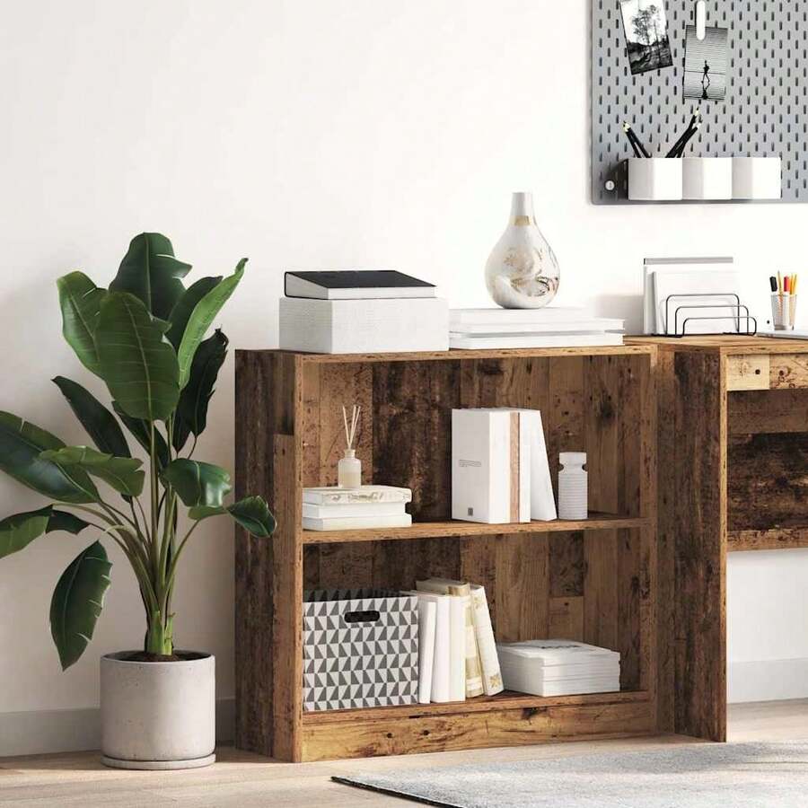 vidaXL Bibliothèque vieux bois 80x24x76 cm legno d'ingegneria - Castano - Visualizzare 1