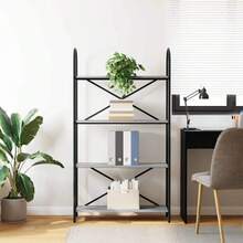 vidaXL Étagère Gris Sonoma 80 x 30 x 146 cm Bois d'ingénierie - Gris - Voir 4