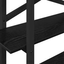 vidaXL Étagère Chêne negro 100 x 33,5 x 102 cm Madera de ingeniería - Negro - Ver 8