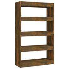 vidaXL Biblioteca/Separador de peças Chêne fumé Bois d'ingénierie - Castanho - Ver 2
