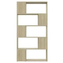 Bibliothèque de séparation vidaXL Chêne sonoma 80x24x155 cm - Tabac - Voir 3
