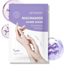 5片装烟酰胺/胶原蛋白/芦荟/大米/玫瑰深层保湿手膜，每对40克，解决手部干燥、皲裂、脱皮问题，淡化关节皱纹，男女皆宜，舒缓护手霜 - 多色-5pcs - 查看 10