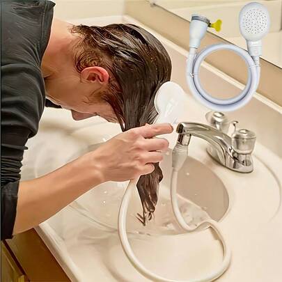 1 pieza Extensión de grifo multifuncional con cabezal de ducha, fácil de usar, adecuado para champú, bañera y adaptador de cabezal de ducha, ducha para mascotas, productos de limpieza y aseo para mascotas. Artículos de primera necesidad, suministros de baño, accesorios de fregadero, vida en el hogar, vuelta al cole, estilo de otoño/invierno, decoración de fiestas navideñas, San Valentín, Acción de Gracias, regalo de Año Nuevo, regalo para ella