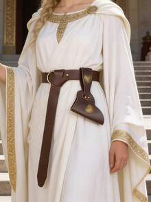 2件套中世纪复古腰带，骑士剑鞘海盗剑套装，适用于文艺复兴时期、维京时代、集市、角色扮演游戏、万圣节服装配饰 - A - 查看 3