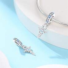 925 Pure Silver Pendant Collection - Cross Pendant, Cross Pink Zirconia Pendant, Crown Cross Pendant, Mysterious Purple Classical Cross Pendant, Eternal Cross Pendant, Heart-Shaped Zirconia Cross Pendant, Shining Cross Pendant, Horseshoe Cross Pendant - Multicolor - View 8