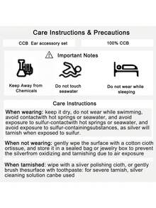 imoli Set de 6 pares de pendientes circulares con forma de C de CCB geométricos en color plateado - 32091-oreja-S-EP - Ver 7