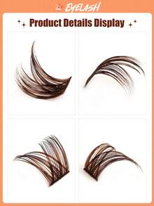 Asiteo 110/120 pièces Rallonges de cils naturels bruns de type D, faux cils épais, doux et ébouriffés, similaires aux cils de vison, conviennent pour les fêtes de l'Aïd, les soirées de fiançailles, les enterrements de vie de garçon, les mariages, les voyages, les vacances à la plage et le maquillage - D - Voir 3