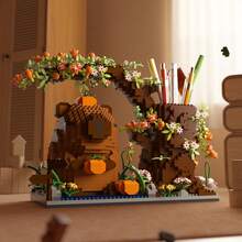 1pc Water Vole Building Block Pen Holder/Panda Pen Holder DIY Creative Educational Building Block Model Decor Multifunctional Office Supplies Cosmetic Storage Box Perfect Birthday Gift, No Lighting - Multicolor - View 3