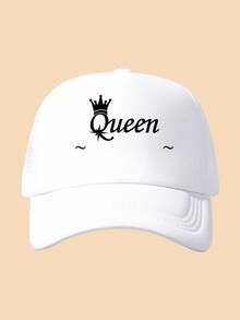 1pc Customized "Queen" Text Children's Truck Mesh Cap, Fashionable Versatile Baseball Hat, Suitable As A Gift, Suitable For Girls' Daily Use - Multicolor - View 16