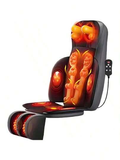 Full-Body Massage Cushion With Multi-Zone Therapy - 3D Kneading, Heat Compression, Vibration & Adjustable Intensity For Neck, Back, Legs And Feet