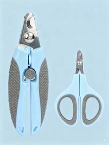 1 Set de 2 piezas Cortaúñas para mascotas, Cortaúñas profesional para perros y gatos con bloqueo de y mango antideslizante, Tijeras de aseo para mascotas pequeñas y medianas - Azul menta - Ver 11