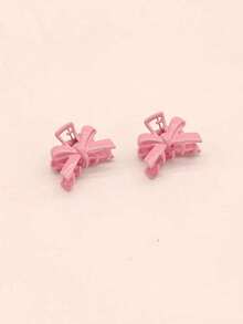 2pcs Women Bow Design Fashionable Hair Claw For Hair Decoration Cute,Pink Accessories Valentine's Day Valentines Claw Clips Hair Clips Hair Jaw Clip Hair Clamps Hair Clutch Hair Catcher Clip, Bow Accessories, School Stuff, College Fall Winter Hair Accessories For Women For Vacation Outfits Woman - 黑色 - 查看 4