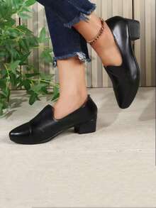 Giày cao gót nữ kiểu dáng slip-on, thoải mái và thời trang. - màu đen - Xem 2