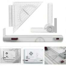 A3 Drawing Board Multifunctional Technical Drawing Set AAdjustable Angle Drawing Table For Students Engineers Architects 51X37cm - Transparent White - View 3