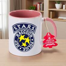 STARS RPD 11oz 350mlCoffee Cup Ceramic Coffee Mug Cup Moms Halloween Thanksgiving Reusable Drinkware Durable Home Use Dining Room - Pink - View 2