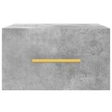 vidaXL Tables de chevet murales 2 pcs gris béton 35x35x20 cm - Gris - Voir 6