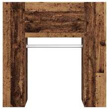 vidaXL Armário de couloir vieux bois 97,5x37x99 cm engenharia madeira - Castanho - Ver 4