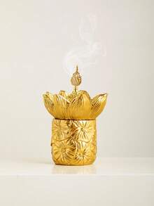 Incensário de resina em formato de flor (1 unidade) - Design criativo, ornamento de mesa requintado, estilo árabe do Oriente Médio, ideal para sala de estar, sala de família, escritório, meditação, decoração de festas e uma ótima opção de presente. - Multicolorido - Ver 14