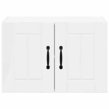 vidaXL Meuble mural de cozinha branco brilhante 60 x 31 x 40 cm - Branco - Ver 6