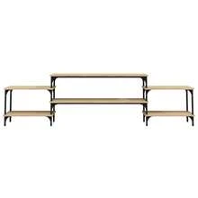 vidaXL Móvel de TV chêne sonoma 197x35x52 cm engenharia de madeira - Castanho - Ver 5