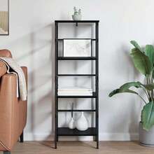 vidaXL Étagère Chêne noir 40 x 29,5 x 115 cm Bois d'ingénierie - Noir - Voir 4