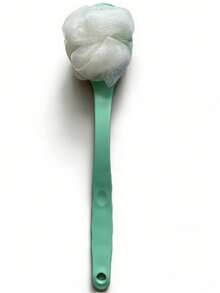 1pc Soft Plush Massage Back Scrubber, Bath Brush, Home Back Cleaning Brush, Includes Bath Flower Soft Bristle Cleansing Brush, Hanging Bath Brush, Long Handle Back Cleaning Tool, Long Handle Bath Brush, Shower Back Brush, Exfoliating, Unisex, Pink/Blue Long Handle Bath Brush, Multi-Function Back Exfoliating And Shower Cleaning Brush Set, Bath Sponge - Multicolor - View 13