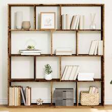 vidaXL Bibliothèque vieux bois 132x29x141,5 cm ingénierie du bois - Tabac - Voir 1