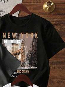 3 chiếc áo thun ngắn tay in chữ chủ đề nhiệt đới cho bé trai - Nhiều màu - Xem 4