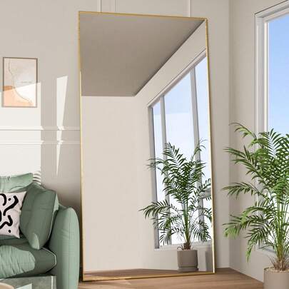 CASSILANDO 165 X 60 Cm Full Length Standing Mirror, Floor Large Standing Mirror, Against Wall For Bedroom And Wall Mounted Thin Frame Mirrors