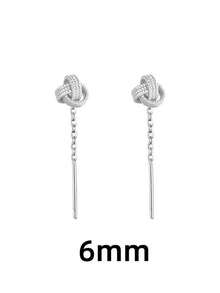 1对吉祥结流苏耳环，个性耳环，高端质感，适合日常佩戴 - 小號4mm - 查看 7