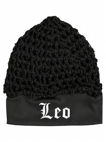 1件星座印花弹力发网帽,睡眠帽,发套,长直/卷假发头部保护罩,黑色网眼编织波浪厨师帽,发髻蓬松提升带,女士针织芭蕾舞帽 - 黑色 - 查看 19