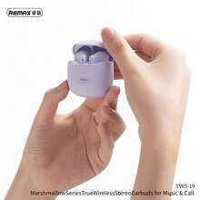 REMAX Marshmallow Series True Wireless Stereo Earbuds For Music&Call TWS-19 - Pink - View 4