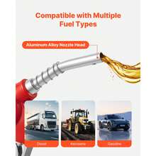 1 Inch Barb Digital Fuel Nozzle With Swivel Max Flow Rate 12.6 GPM Auto Shut Off Gas Pump Nozzle With 3/16 In (OD=20 Mm) Spout & Digital Display Used For Gasoline Kerosene Red - 1 Inch 12.6 GPM - View 6
