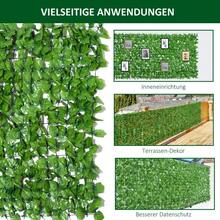 Privacy Screen Hedge, Artificial Hedge 300x100cm, Light Green, Ideal For Balconies And Wall Decoration, UV-Resistant And Easy To Care For. - Green - View 8