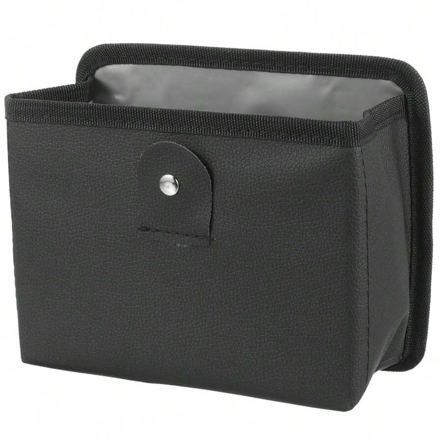 MUCKLILY Organizador De Puerta De Cuero Pu Negro Bolsa De Almacenamiento Para Coche Compacto Para Basura Y Accesorios De Coche FáCil De Limpiar OZUA - Negro - Ver 1