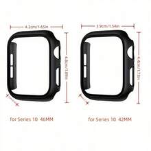 3pcs Transparent Tempered Glass Protective Case Compatible With Apple Watch Series 11/10/9/8/7/6/5/4 | 42mm 46mm 45mm 41mm 40mm 44mm Screen Protector, Clear Protective Cover, Hard Shell Type - 3pack Transparent - View 4
