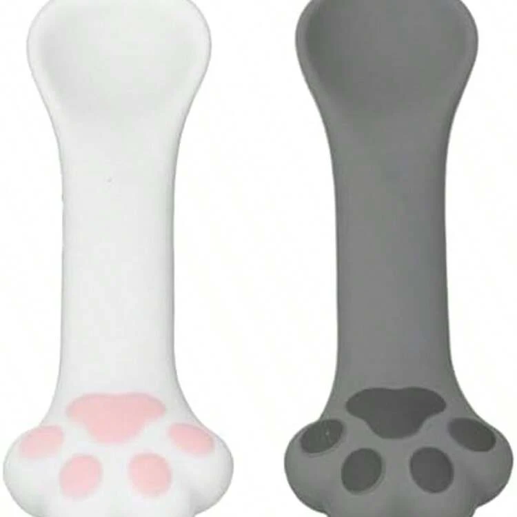 YEUSS Cuchara para Enlatar para Mascotas, Cuchara para Abrir Latas para Gatos, Multiusos,  para Lavavajillas, Silicona Duradera, 2 Piezas, Ergonmica para Interiores para Cocina - como se muestra en la figura - Añade 8