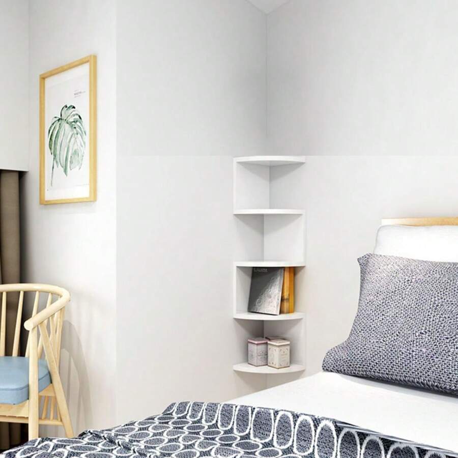 2026 Suporte de Armazenamento Multiuso Criativo Montado na Parede Atualizado, Sem Necessidade de Perfuração, Otimiza o Espaço Triangular na Sala de Estar, Escritório, Cozinha - Multicolorido - Visão 1