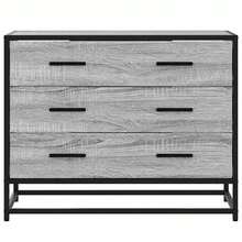 Cassettiera vidaXL sonoma gris 70x41x56 cm in legno ingegnerizzato - Grigio - Visualizzare 4