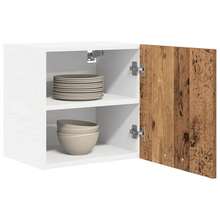 vidaXL Armoire suspendue Bois ancien et Blanc 40 x 31 x 40 cm - Tabac - Voir 3