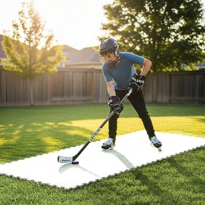 10/20/30 paquetes de baldosas de piso de hockey Baldosas de hielo sintético para pista de hielo al aire libre