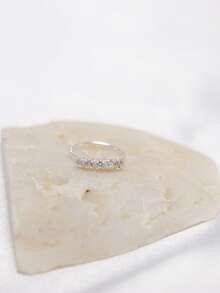 1件装 透明5锆石鼻环 925纯银耳骨耳环 耳廓耳屏耳骨穿孔 NEZ饰品